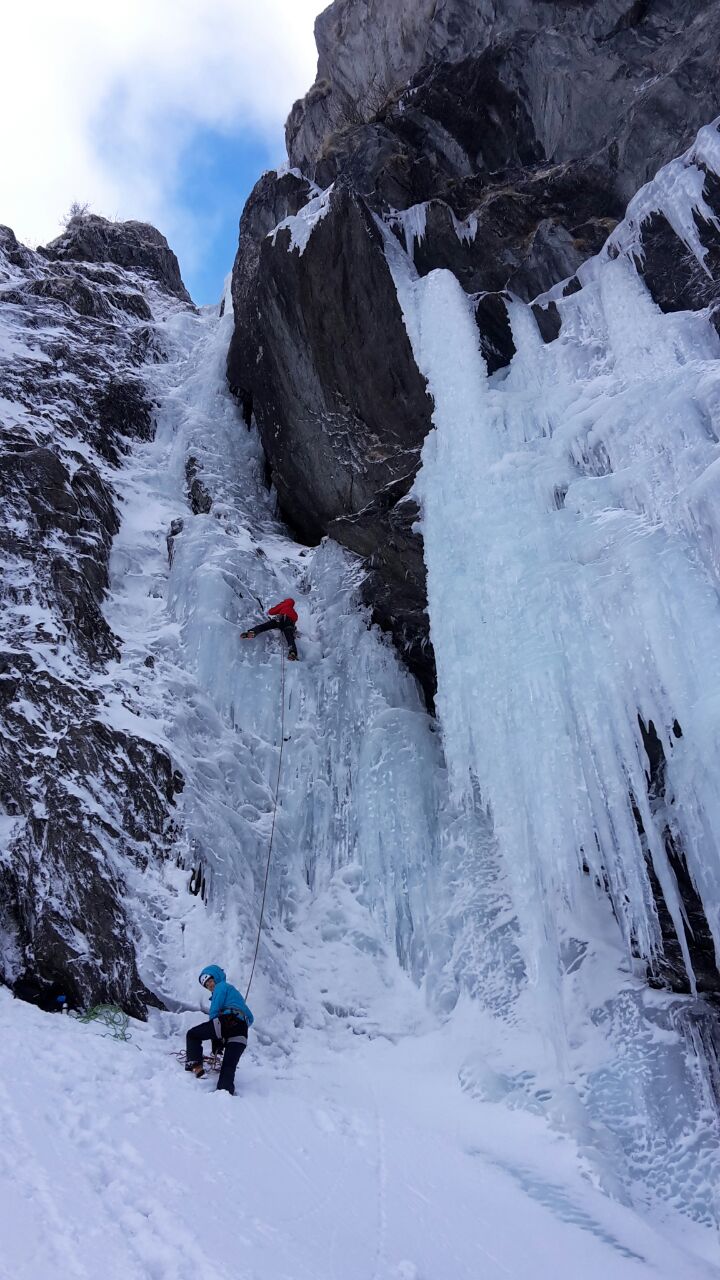 Cascade de glace à Bagnes